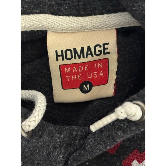 VTG Miami University hoodie Homage Mens M Gray Pullover Retro Made In USA - Picture 3 of 6